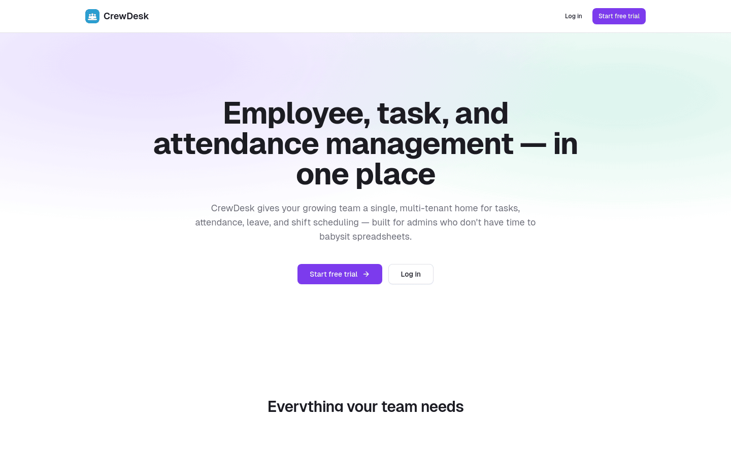 CrewDesk — screenshot